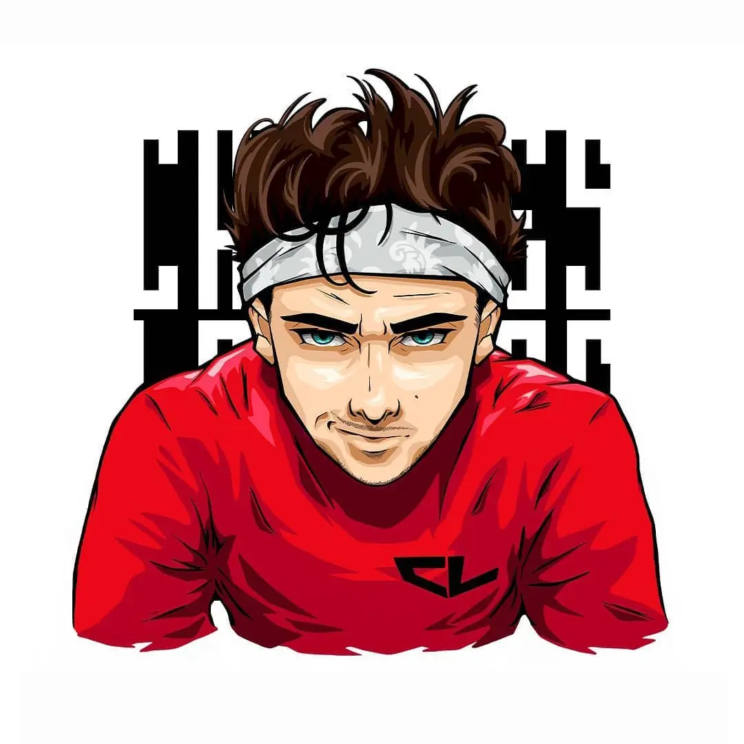 Charles Leclerc gaming and streaming visual identity