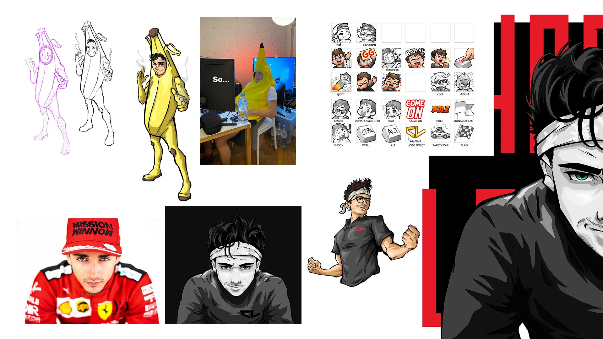 Charles Leclerc creative direction and visual design process